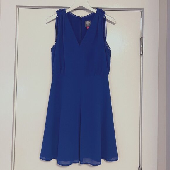 Vince Camuto Sleeveless Fit & Flare Dress -- Royal Blue -- Size 4 - Picture 2 of 5